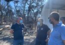 Incendio Pulsano: sopralluogo del capogruppo FdI Perrini, delegato regionale Protezione civile Bruno e Sindaco D’Alfonso